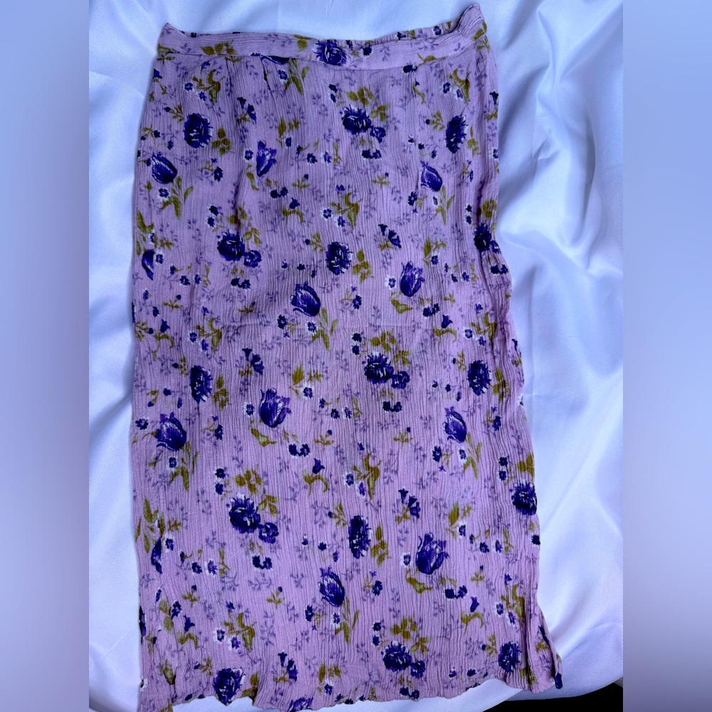 Vintage Floral cottagecore midi skirt